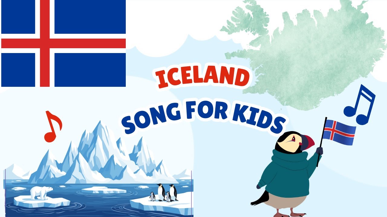 Iceland for Kids 🌋❄️ | Europe Geography Song & Real Footage