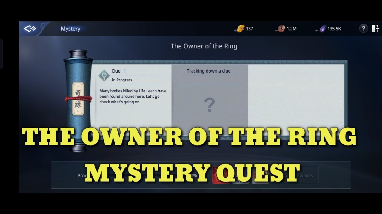 MIR4 The Owner of the Ring MYSTERY QUEST /  SUPER FAST GUIDE HOPE YOU LIKE.