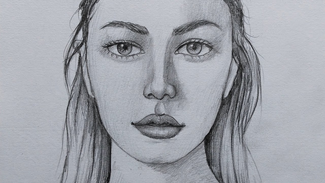 Как нарисовать лицо девушки сбоку, используя метод Лумиса | Пошаговая инструкция для начинающих
