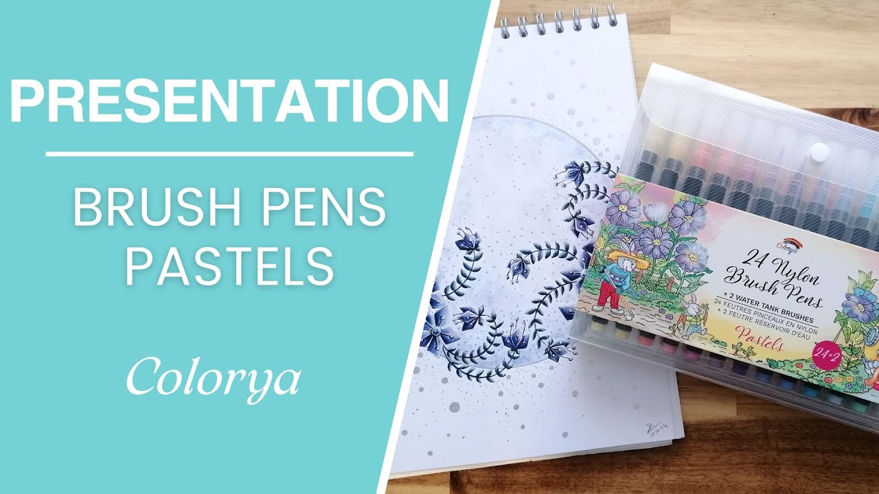 PRESENTATION ET DECOUVERTE | Brush pens pastels - Colorya