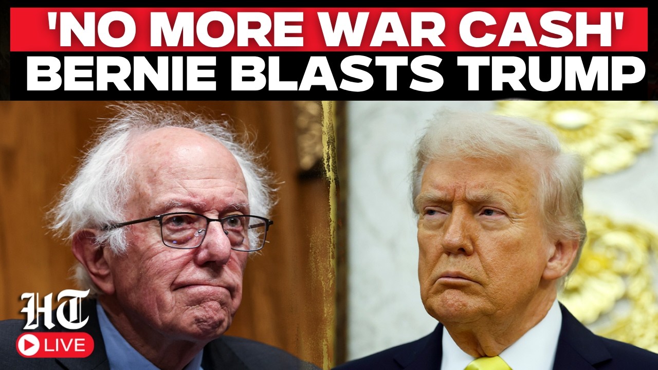 Bernie Sanders Vs Trump LIVE | Bernie Rips Trump's Foreign Policy in Fiery Speech on War Spending