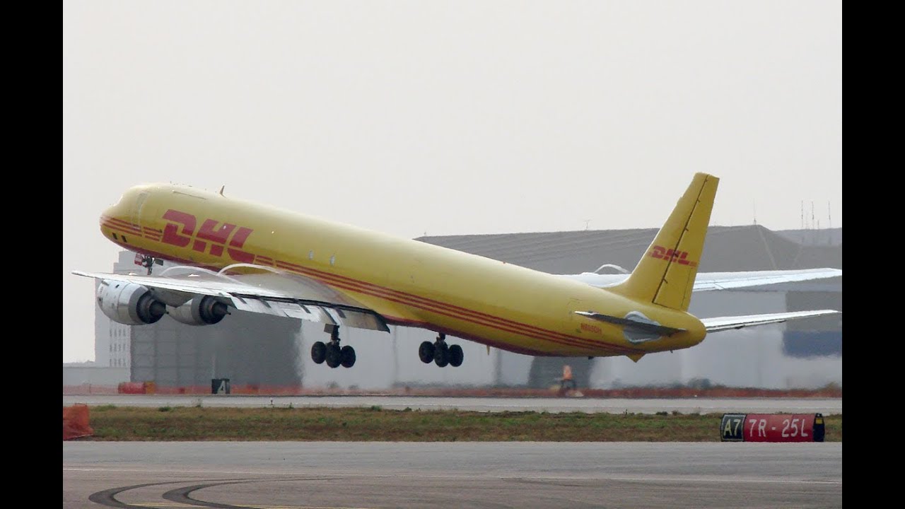 DHL Cargo McDonnell Douglas DC-8-73(F) [N803DH] Pushback and Takeoff