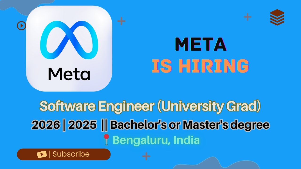 Meta Hiring Software Engineer (University Grad) | Batch 2025–2026 | 34–58 LPA | Bengaluru | Apply