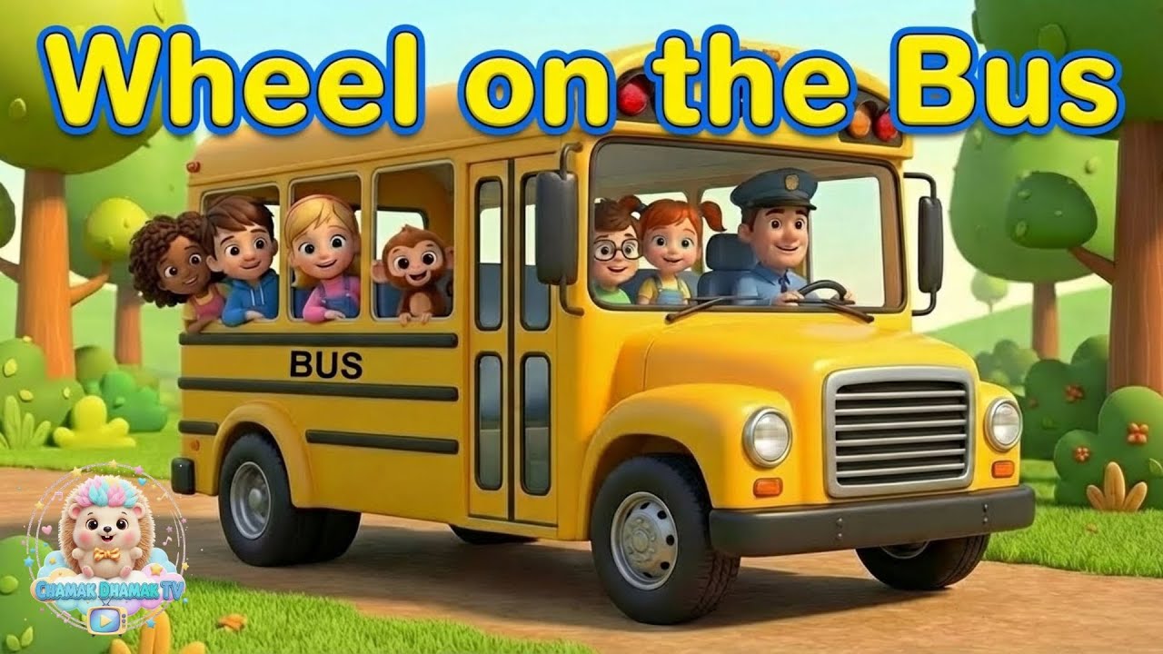 Wheels on the Bus | Fun Action Song for Kids | Learn Sounds & Movements