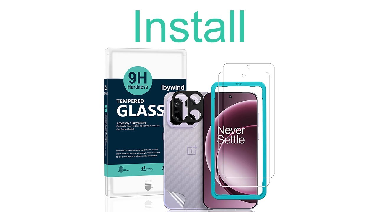 OnePlus 15 5G Tempered glass Ibywind Protector & Easy Install Kit & Camera Lens Protector