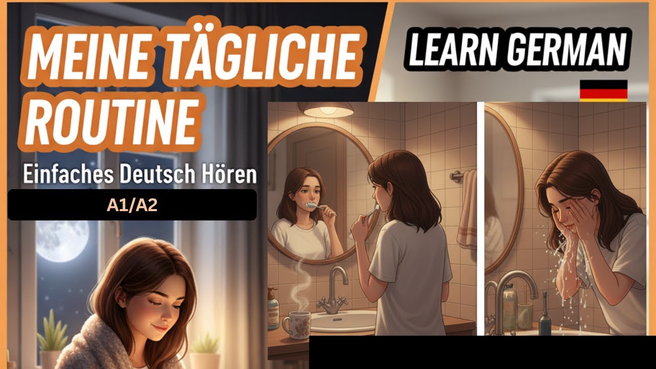 Meine Tägliche Routine | Einfaches Deutsch Hören | A1-A2 Deutsch