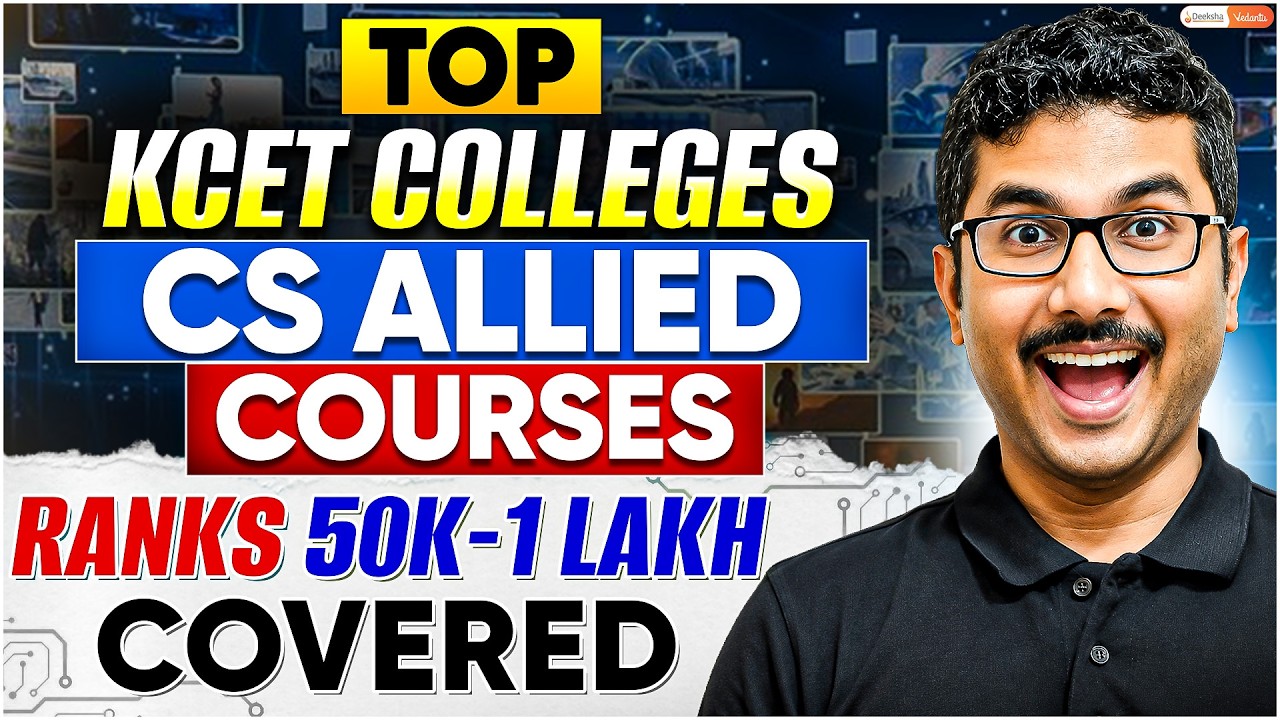 Top KCET 2026 CS & Allied Colleges Rank Wise 💻 50k to 1 Lakh | Soumik Sir