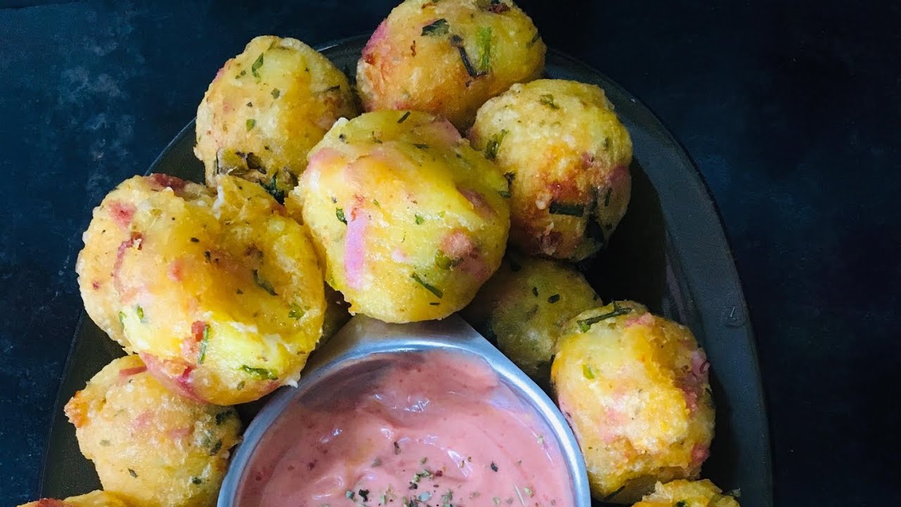 Bolinho de batata Recheado simples fácil e rápido uma delícia 