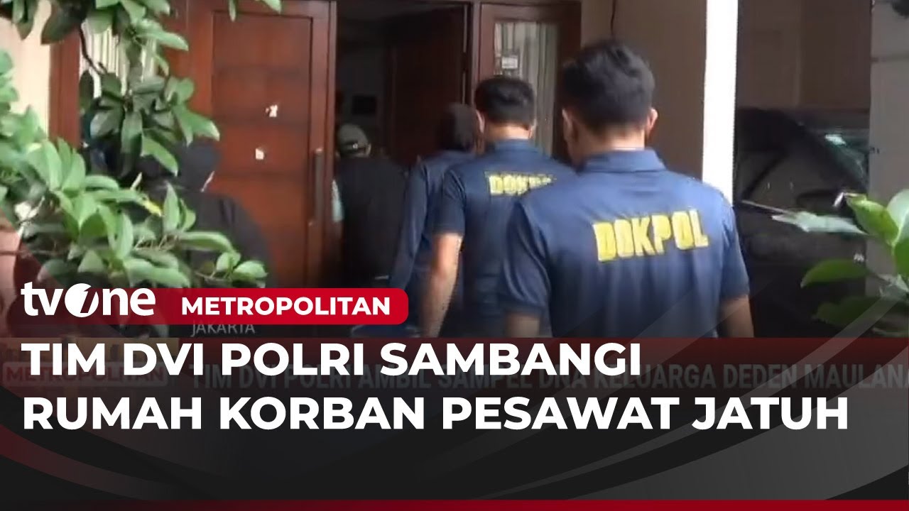 Tim DVI Polri Ambil Sampel DNA Keluarga Deden Maulana Korban Pesawat Jatuh | Metropolitan