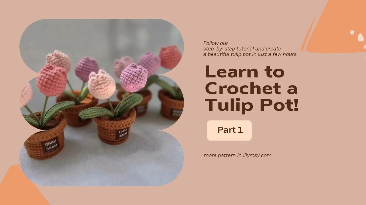 Lilyrosy crochet tulip pot free tutorial - part 1