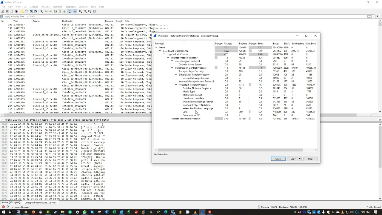 Wireshark расшифровывает 802 11 - evidence07