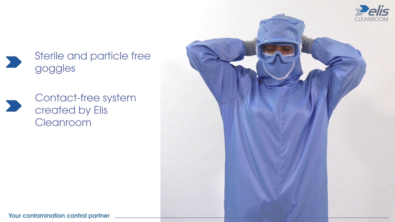 Cleanroom coverall PA – garment solution with zipper on the back