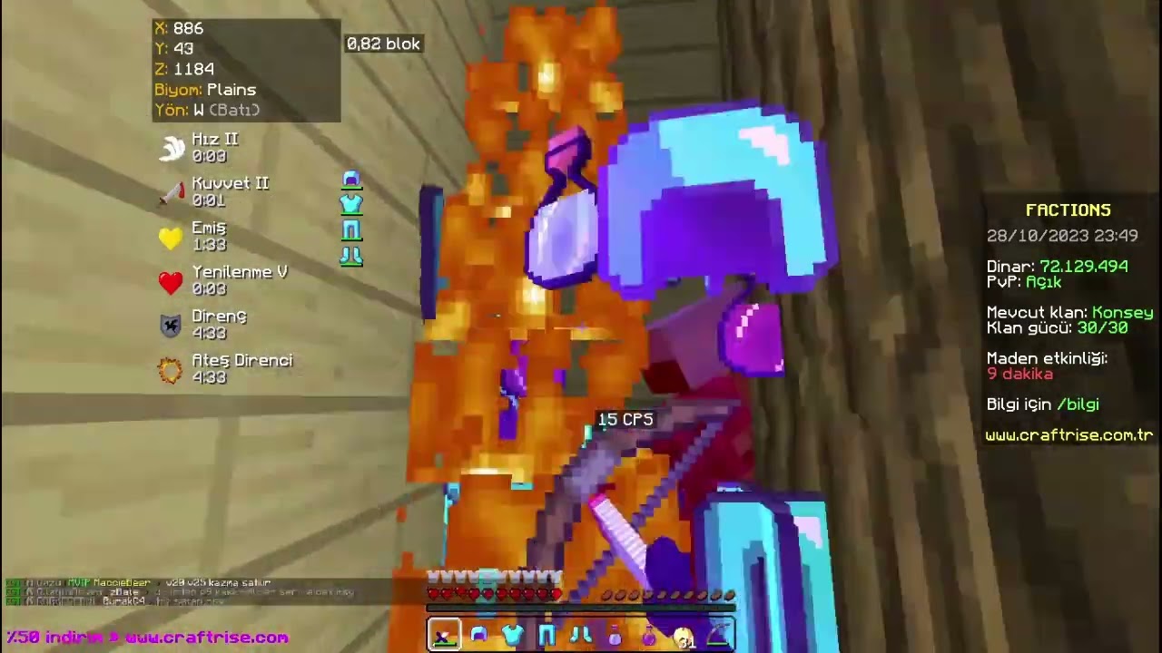 Craftrise factions p10 kılıc ile adam teklemece #1