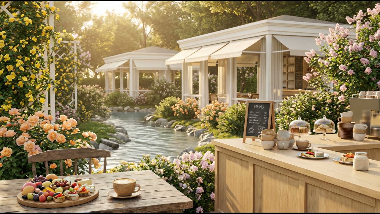 Outdoor Dining Ambience | Relaxing Garden Restaurant Sounds