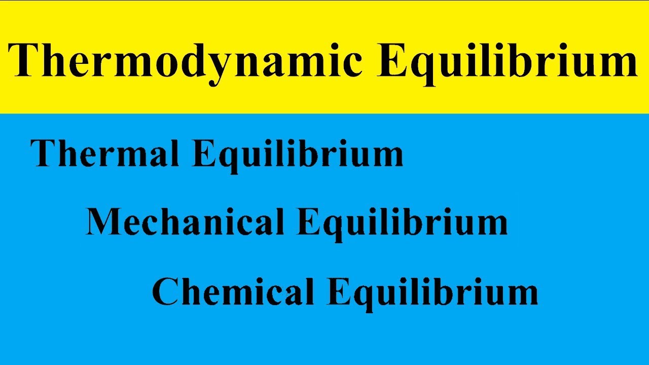 Thermodynamics Equilibrium  | Thermal Equilibrium | Mechanical Equilibrium | Chemical Equilibrium