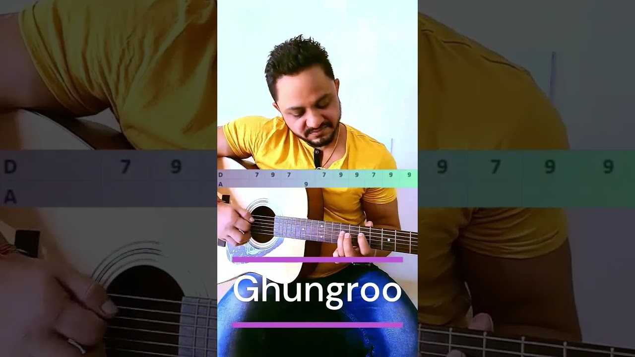 Ghungroo Guitar Intro | Trending Intro | Quick Guitar Lesson #shorts 2022