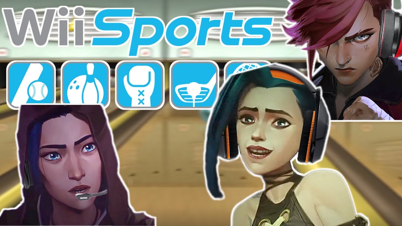 Jinx, Vi & Caitlyn Play Wii Sports Bowling