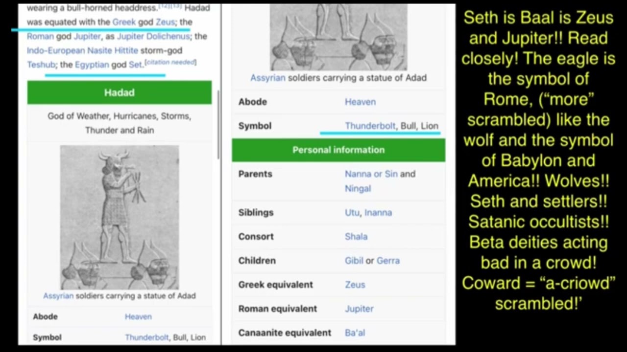 Proof Baal is seths and Zeus&rsquo;s counterpart