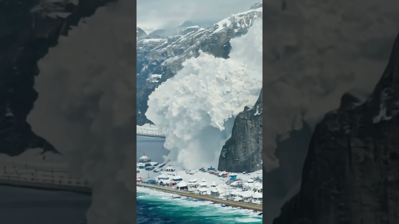 What's happening? Is it an avalanche? #avalanche #Footage #harbor