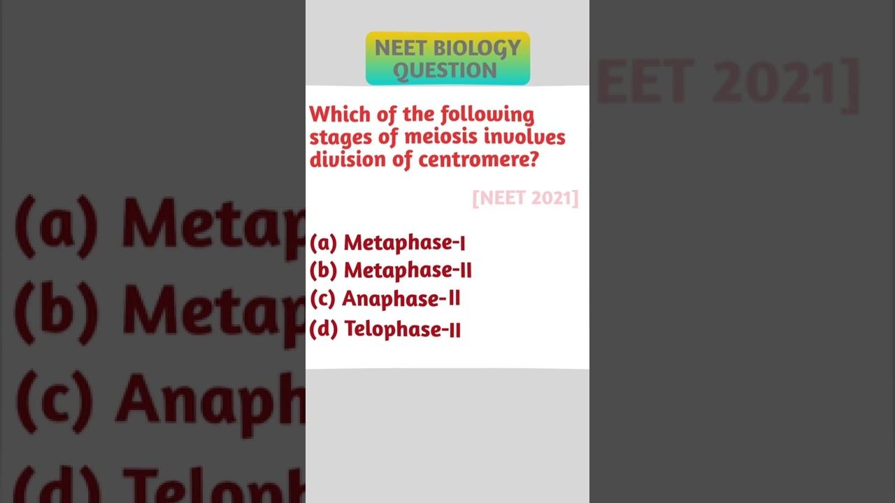 NEET BIOLOGY QUESTIONS | Cell Cycle and Cell Division Questions | SUBSCRIBE FOR MORE QUESTIONS