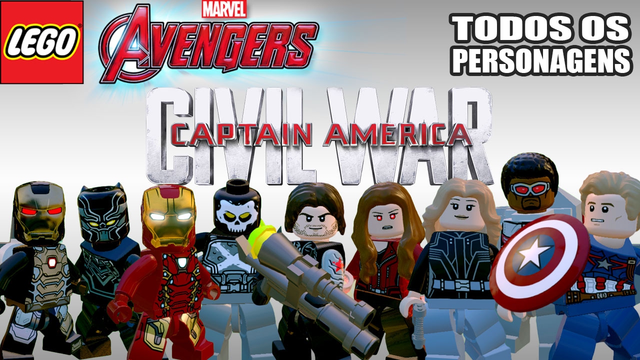 LEGO Avengers (Vingadores) DLC Civil War / Guerra Civil TODOS OS PERSONAGENS