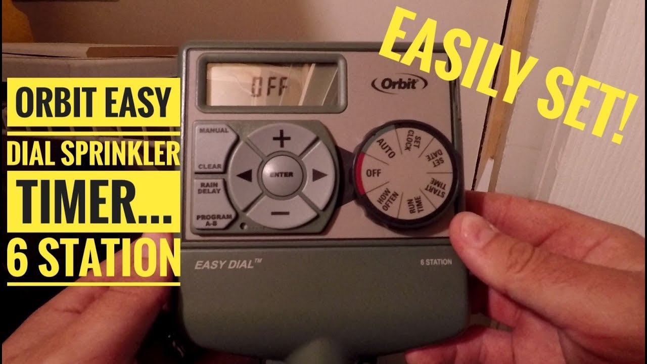 How to Set Orbit Easy Dial Sprinkler Timer 6 Station Simple!