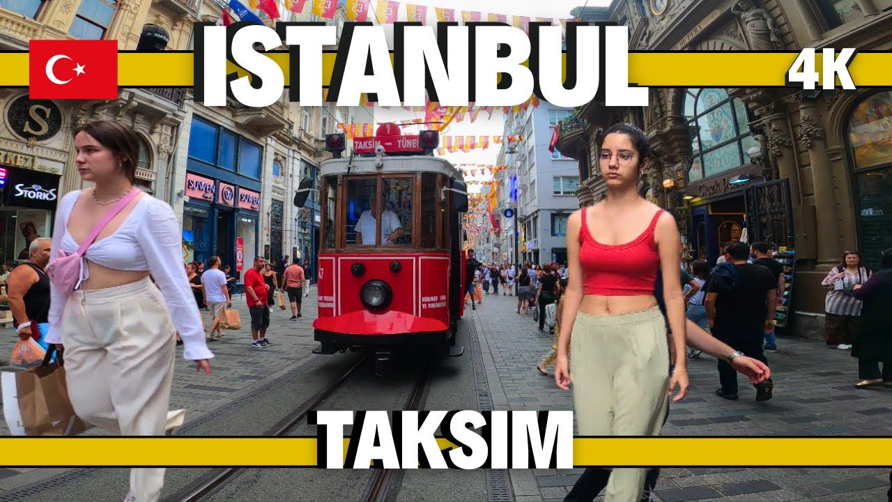 ISTANBUL WALKING TOUR AROUND TAKSIM SQUARE & ISTIKLAL STREET | 4K UHD 60FPS |