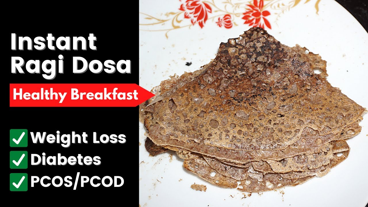 Instant Ragi Dosa for Weight Loss, Diabetes & PCOS/PCOD | Healthy Breakfast Recipe | Vibrant Varsha