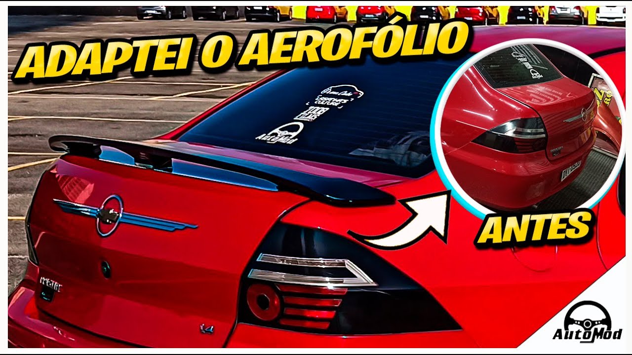 COMO ADAPTAR AEROFOLIO DO CORSA NO PRISMA - ADAPTAÇÃO FEITA EM CASA
