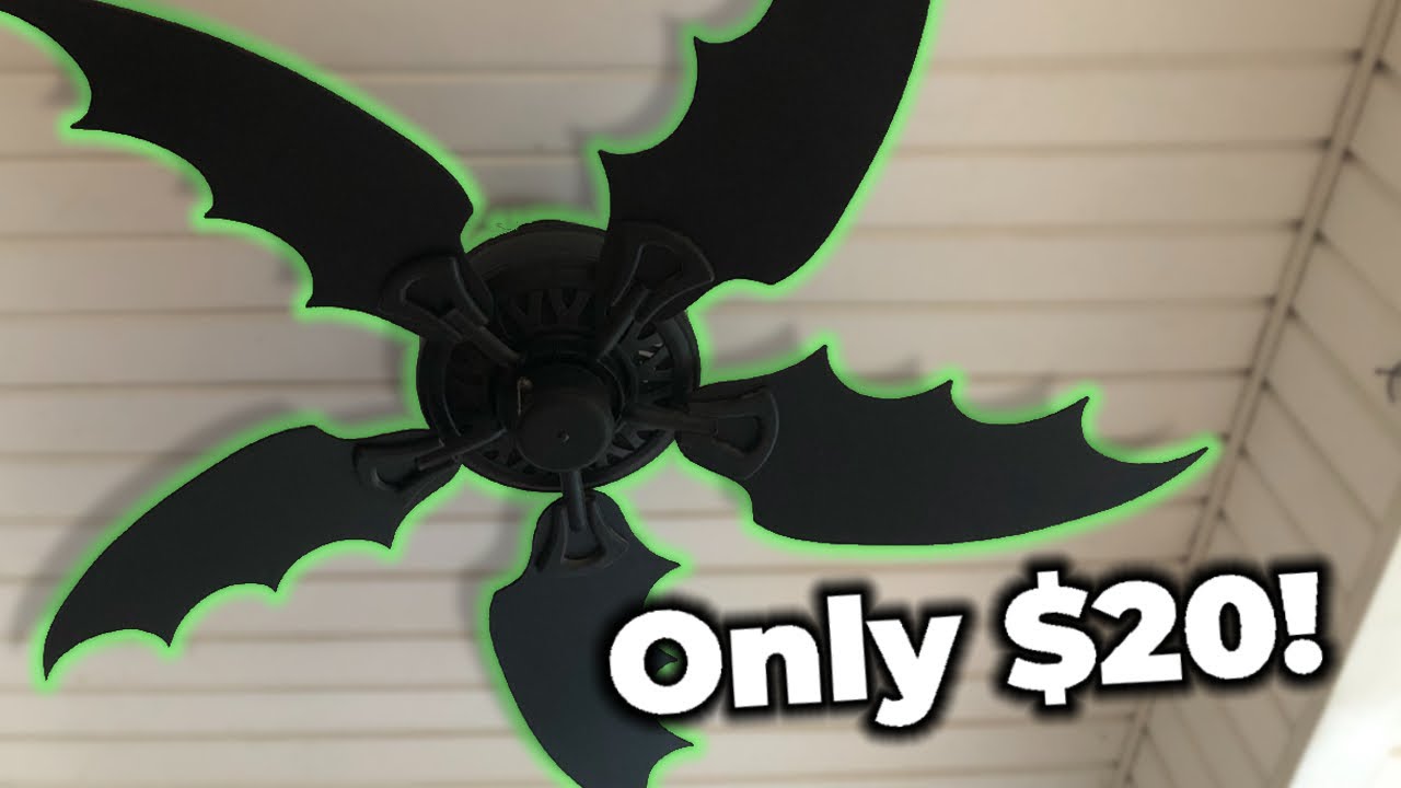 Make Your Own Bat Wing Fan Blades | Halloween Decor on a Budget!