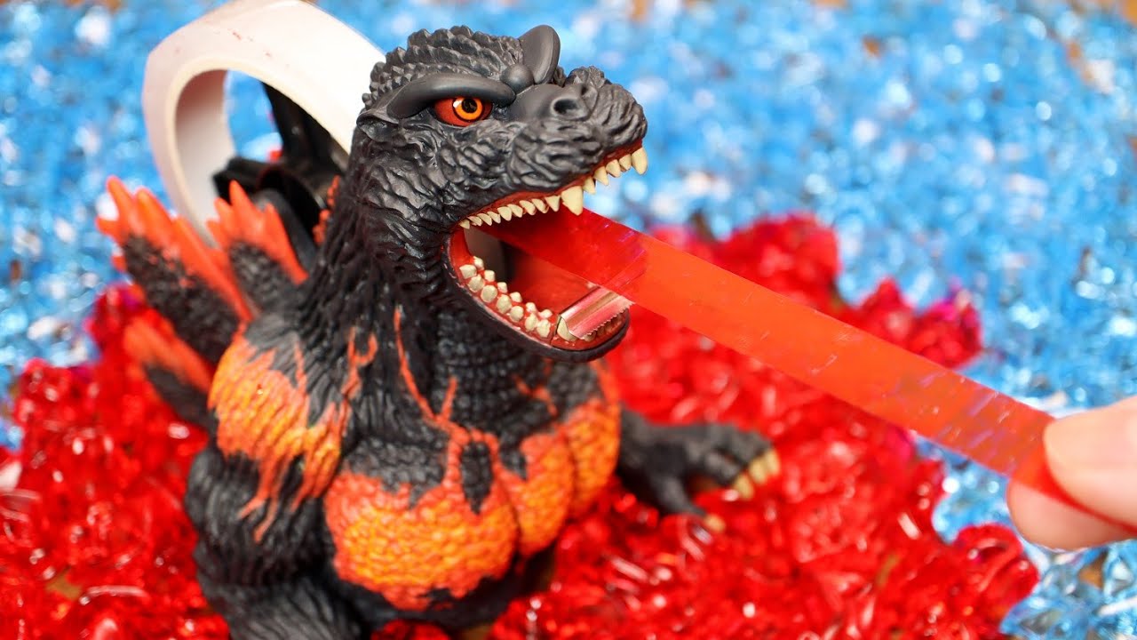 Godzilla Tape Dispenser -burning godzilla 1995-