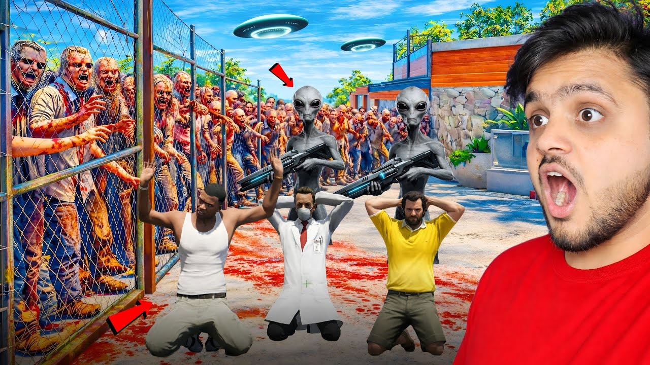 Aliens Arrived During Zombie Attack 😱 | GTA 5 #3