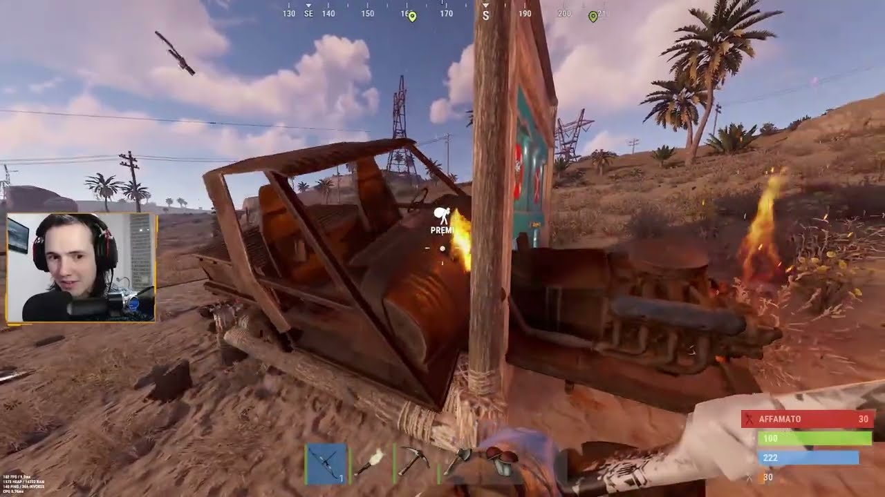 Rust Solo Ita - Ho fregato 50 Razzi al VICINO e li ho regalati (tramite l'apposito lanciarazzi)