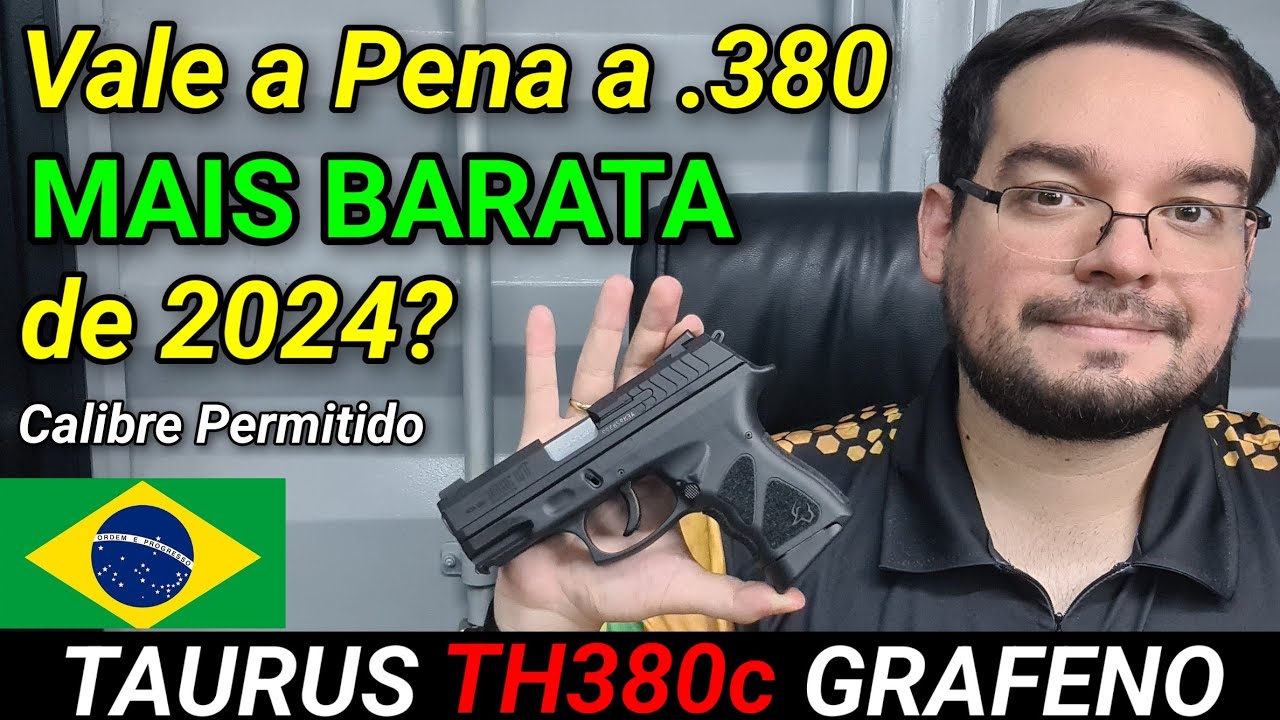 Vale a pena a .380 Compacta MAIS BARATA de 2024? TAURUS TH380c Grafeno. Boa pra PORTE / POSSE