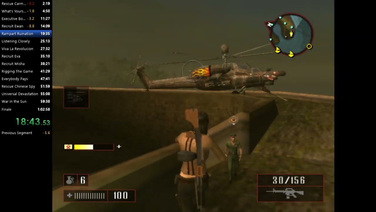Mercenaries 2 PS2 | Story Mode Speedrun | Any% Former World Record 1:01:42