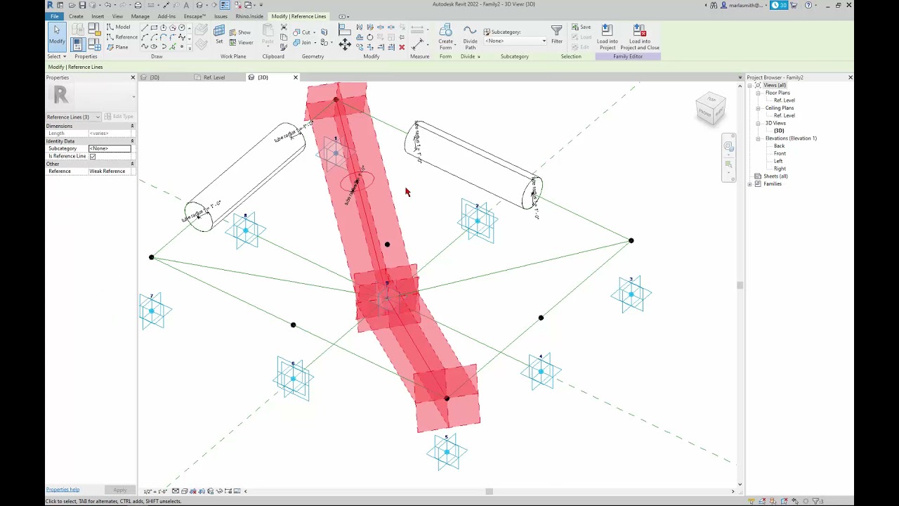 02 Curved space frame Revit adaptive component part 2
