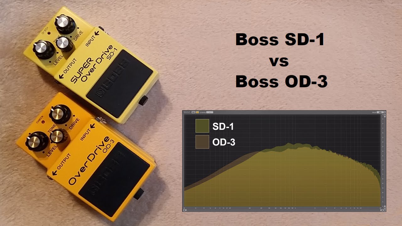 Boss SD-1 vs OD-3  Tone Control Comparison