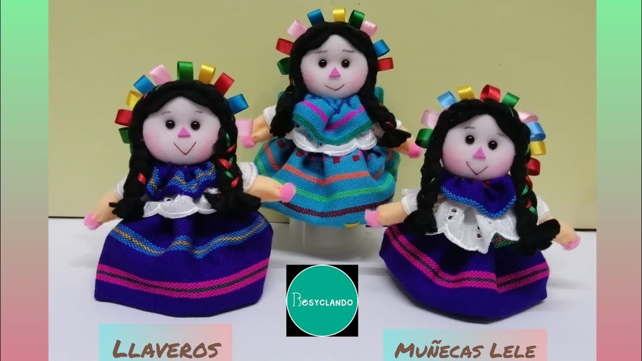 Llaveros de muñequitas lele, con tapas de garrafón