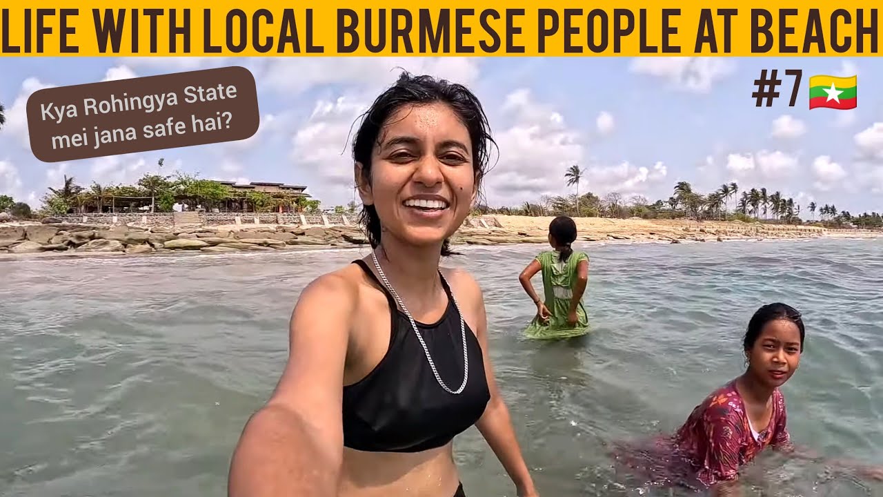 CHILLING DAY AT BEACH IN ROHINGYA's LAND 😍| #myanmar 🇲🇲