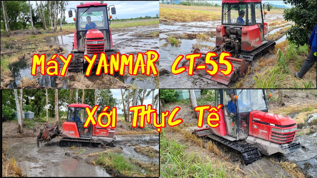 yanmar CT-55 xới thực tế trên đồng ruộng.!