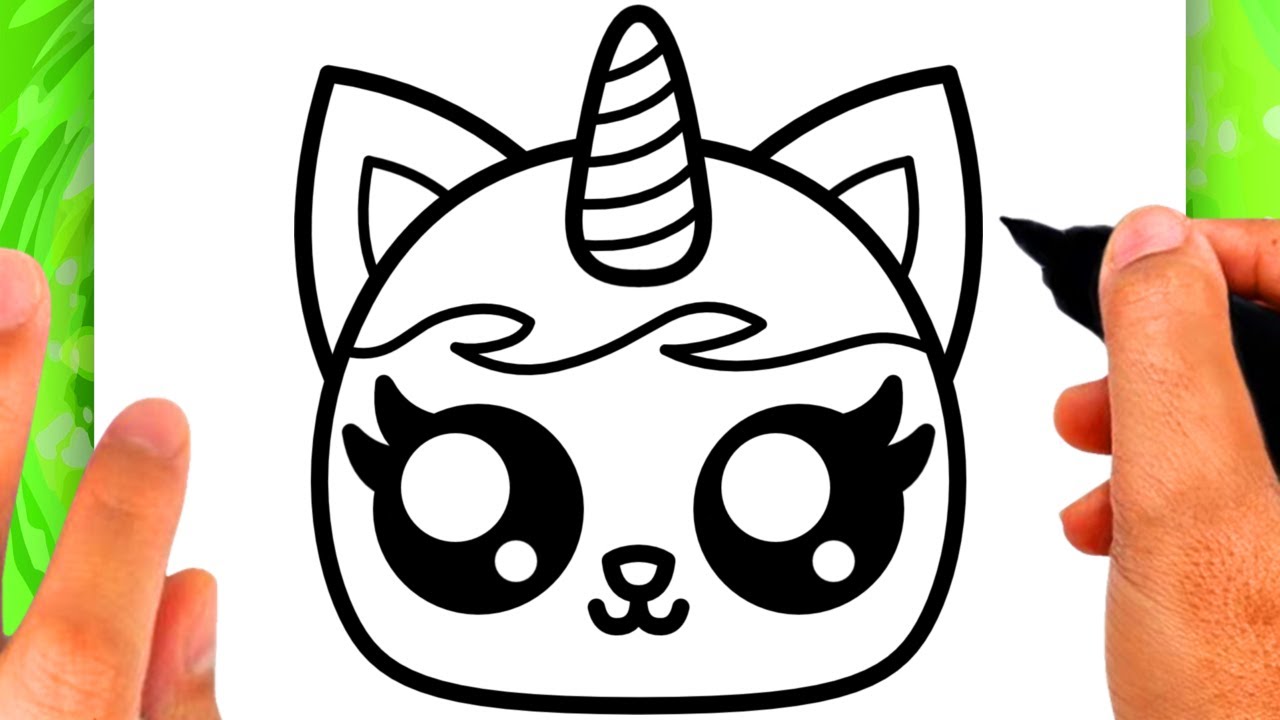 COMO DESENHAR UM GATO UNICÓRNIO FÁCIL
