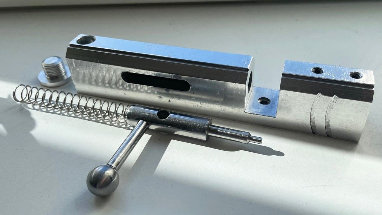 Turning stainless steel on the lathe for spring loaded pneumatic part