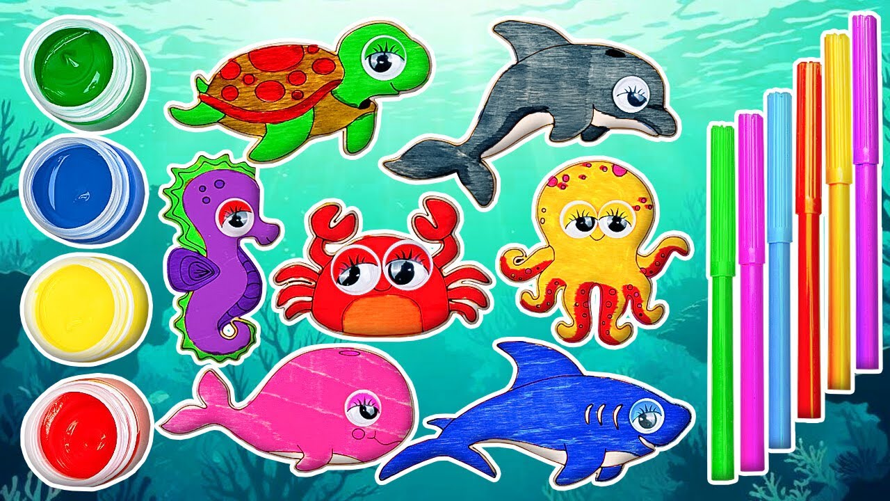 Who lives in the ocean? 🐠🐙 | Best Learn Colors for Kids | Preschool Toddler Learning Video