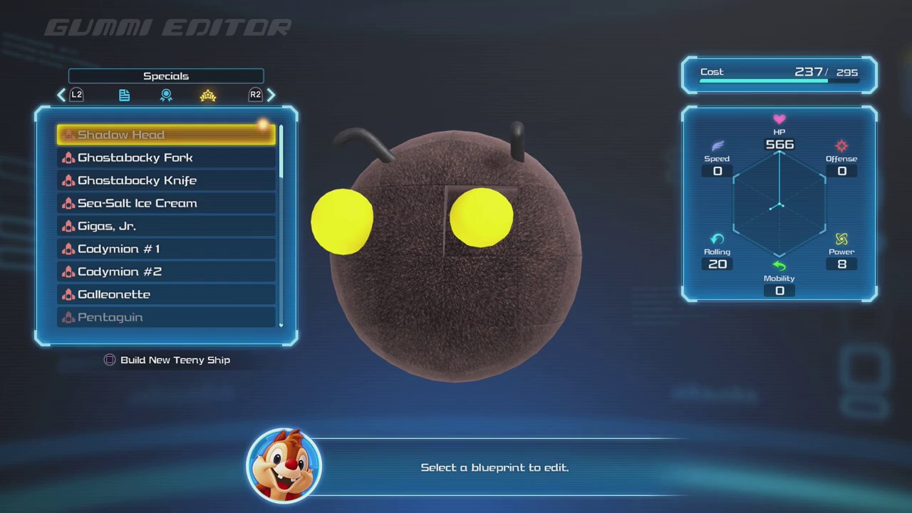 Kingdom Hearts III - All Gummi Ships and Teeny Ships