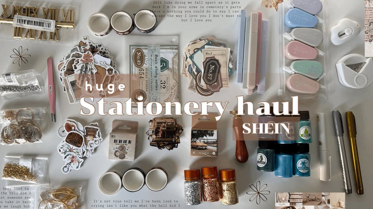 Huge SHEIN stationery haul | Cute and affordable | vintage journaling supplies