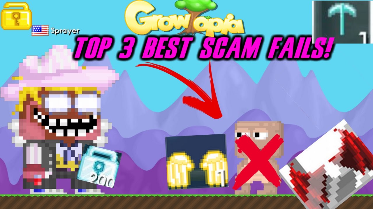 Growtopia - TOP 3 BEST SCAM FAILS!!