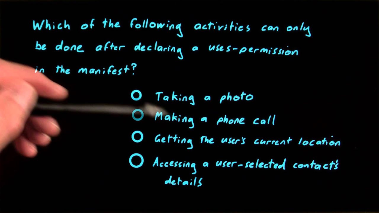 Permissions in the Manifest - Developing Android Apps