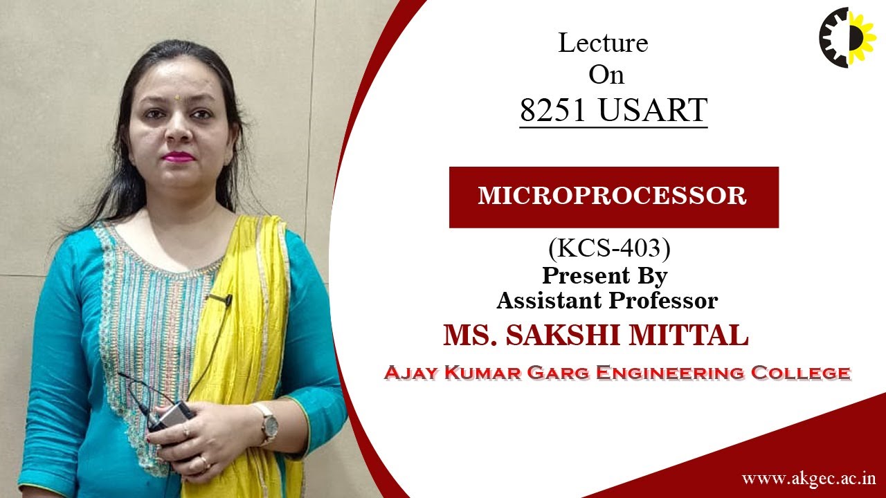 ''8251 USART'' Microprocessor Lecture 03 By Ms  Sakshi Mittal, AKGEC