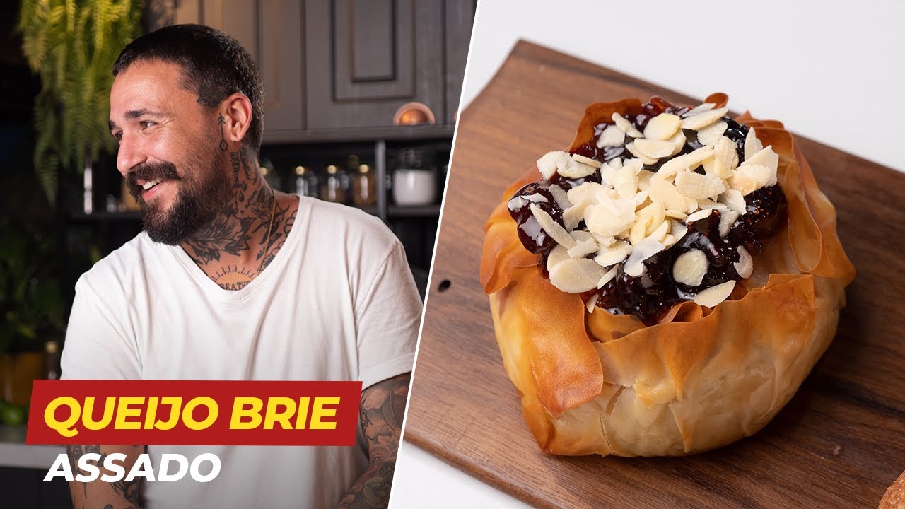 Receita chique de queijo brie assado com massa filo | Léo Abreu