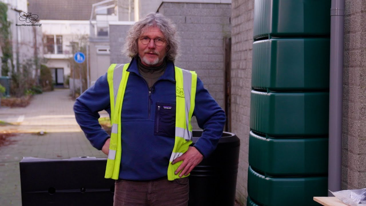 Regenton aansluiten, instructie